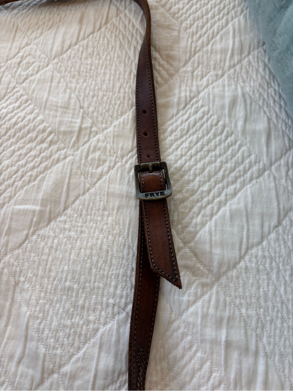 Frye dark Brown Leather Crossbody Bag with Star Accent engraving all leather - Picture 3 of 6